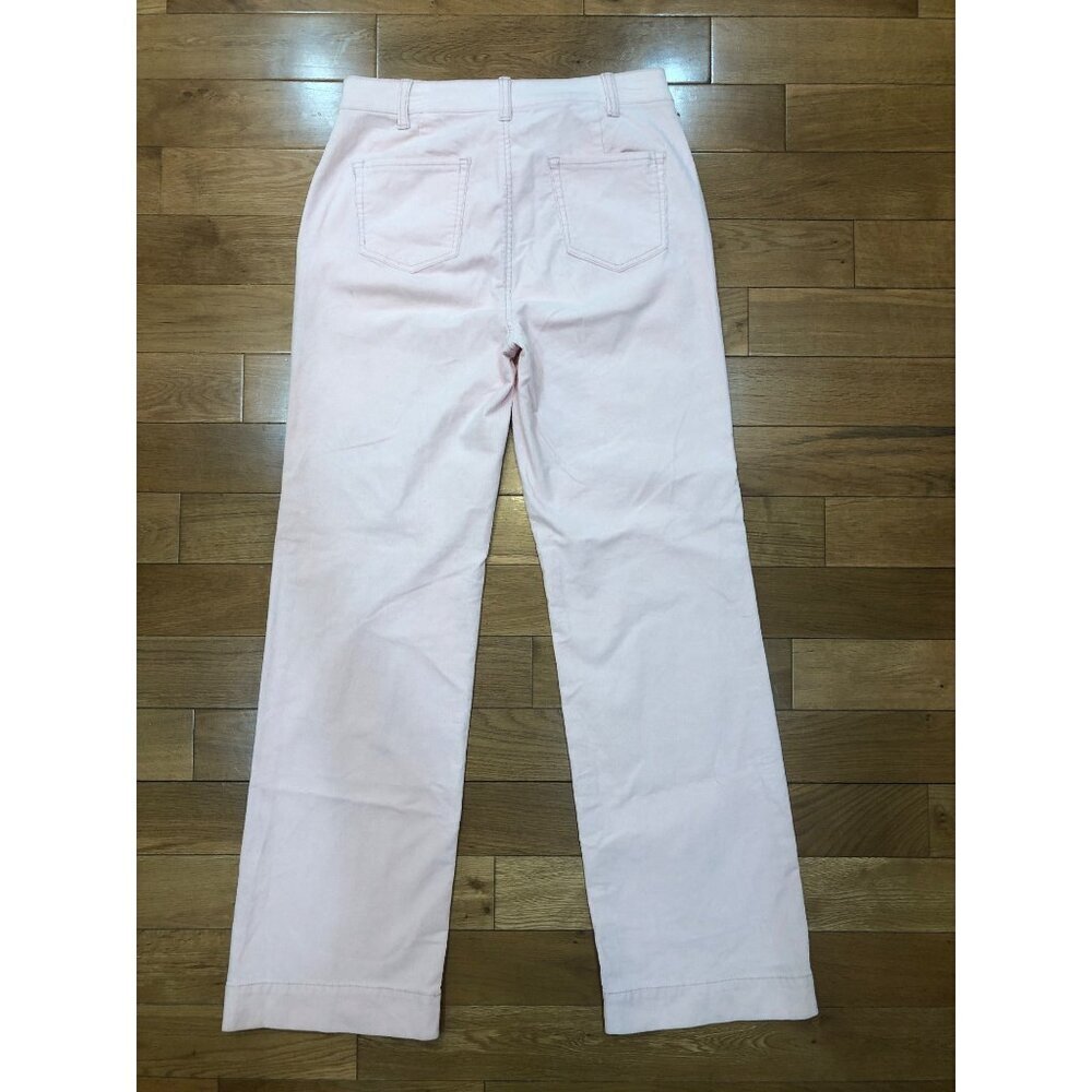 Draper James RSVP High Rise Wide Leg Soft Pink Corduroy Trousers Size 10 - Picture 7 of 9